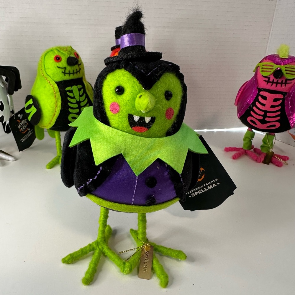 Hyde And Eek Halloween Birds: Skitter, X-Ray, Gourdon, Spellma, Glitters - Picture 5 of 6